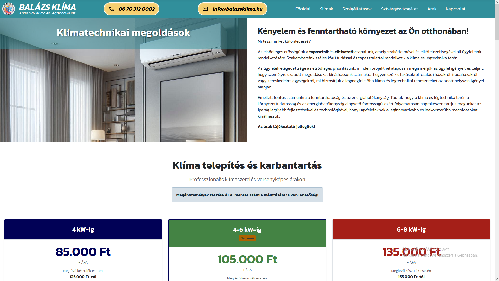 balazsklima.hu